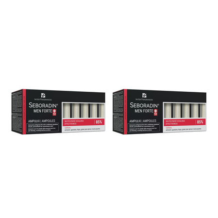 Zestaw: 2x Seboradin MEN FORTE Ampułki na wypadanie włosów 14x 5,5 ml