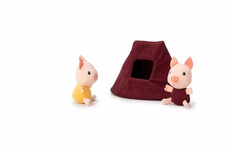 LILLIPUTIENS Zestaw 3 domków dla świnek i wilka 18 m+
