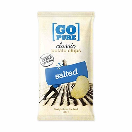 Go Pure − Chipsy solone bezgl. BIO − 125 g