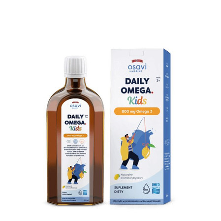 Osavi Daily Omega Kids 800 mg kwasy tłuszczowe EPA i DHA dla dzieci 250 ml smak cytryna