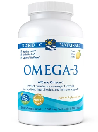 Omega 3 o smaku cytrynowym (180 kaps.)