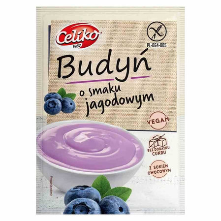  Celiko − Budyń o smaku jagodowym bez glutenu − 40 g
