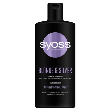 Blonde & Silver Purple Shampoo szampon neutralizujący żółte tony do włosów blond i siwych 440ml