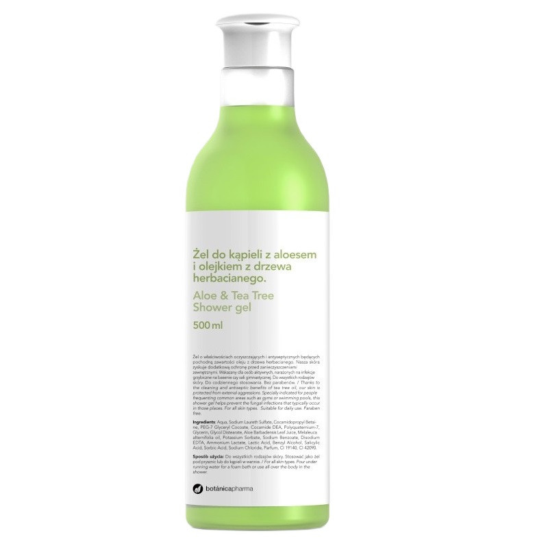 Aloe & Tea Tree Shower Gel żel do kąpieli z aloesem i olejkiem z drzewa herbacianego 500ml - Nabea.pl