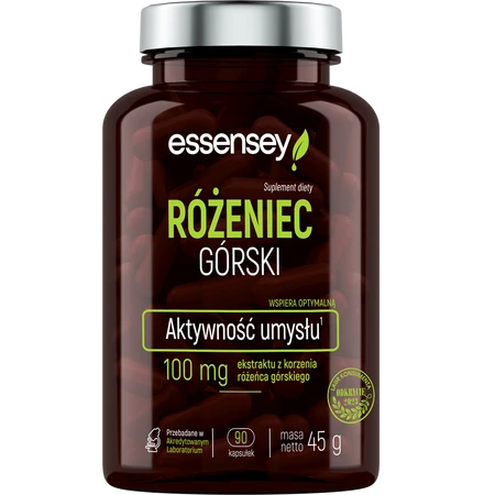 Essensey Różeniec Górski - suplement na aktywność umysłu - 90 kaps.