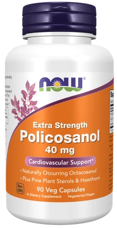 NOW FOODS Polikosanol Extra Strength 40 mg (90 kaps.)