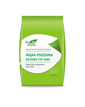 Zestaw 2x BIO PLANET Mąka pszenna razowa typ 2000 BIO 1kg