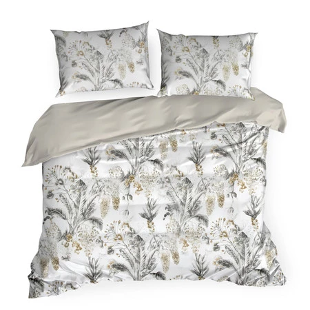 Komplet Pościeli Satynowej Spring 49 220 x 200 cm, Biały