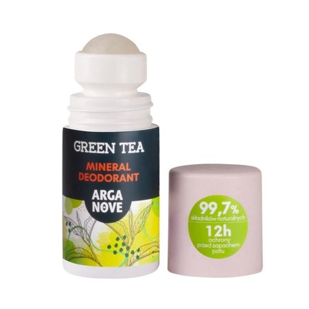Arganove - Dezodorant Mineralny Rollon Ałun Zielona Herbata 50ml