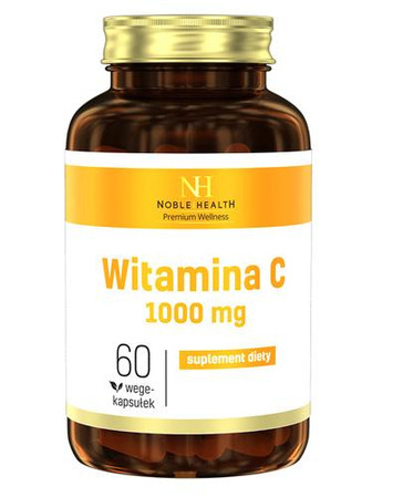 Noble Health Witamina C 1000 mg Kwas L-askorbinowy 60 kaps. vege