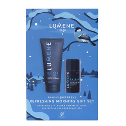 Men Raikas Refreshing Morning zestaw Hydrating 2in1 Body & Hair Wash żel pod prysznic 200ml + Protecting 24H Deodorant Stick dezodorant w sztyfcie 60g