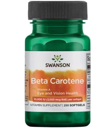 SWANSON Beta Carotene 10.000IU - Beta Karoten (250 kaps.)