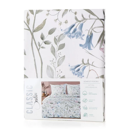 Komplet Pościeli Satynowej Spring 51 140 x 200 cm, Biały