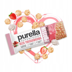 Purella Superfoods Protein bar baton proteinowy beza truskawkowa 45g