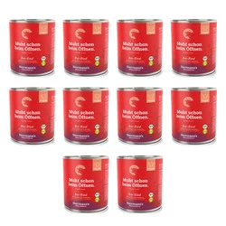 Zestaw 10x HERRMANN'S MANUFAKTUR Selection Dog Bio Rind - bio wołowina z marchwią (800g)