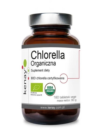 KENAY EKO Chlorella Organiczna na wsparcie układu odpornościowego i uzupełnienie diety w składniki odżywcze 180 tabl.