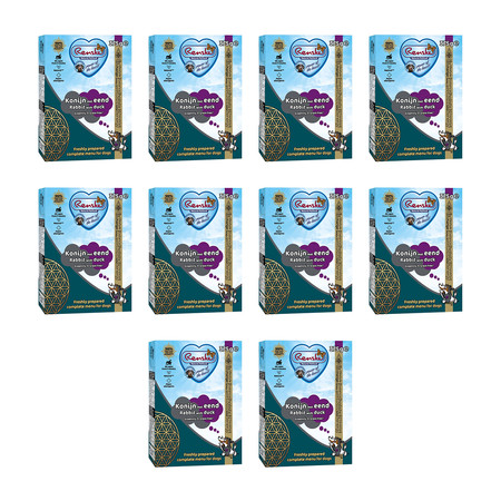 Zestaw 10x Renske Fresh rabbit with duck - świeży królik z kaczką dla psów (375 g)