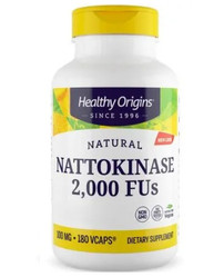 HEALTHY ORIGINS Natural Nattokinase 2000FUs - Nattokinaza 100 mg na wsparcie ukłądu krążenia 180 kaps.