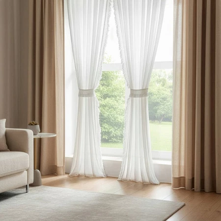 FIRANA GOTOWA KIRA 3 NA TAŚMIE 140 X 270 CM BIAŁY