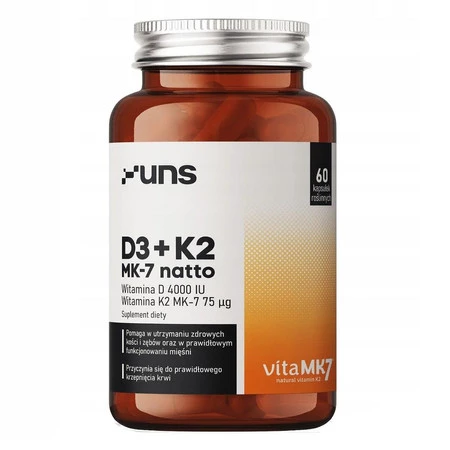 UNS Witamina D3 + K2 MK-7 natto 60 kaps