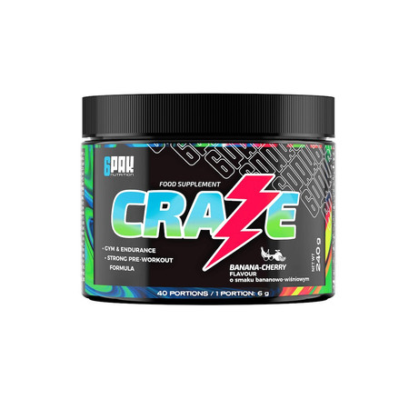 6PAK CRAZE 240g JAR BANANA-CHERRY