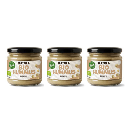 Zestaw: 3x Natura Hummus klasyczny BIO 190g