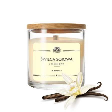 Świeca sojowa o zapachu WANILIA 215g