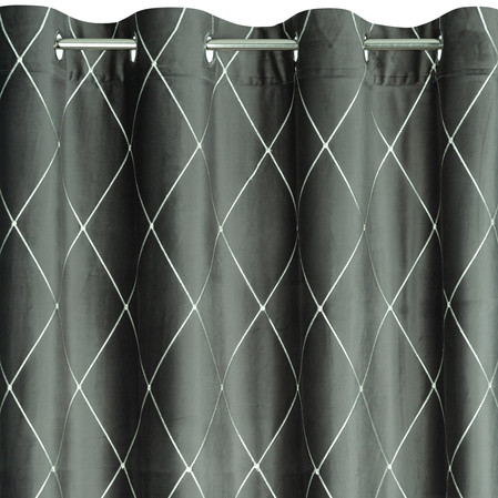 ZASŁONA DEKORACYJNA PIERRE CARDIN MARGO 140 X 250 CM JASNOSZARY