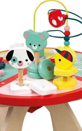 Janod Stolik edukacyjny duży drewniany Baby Forest