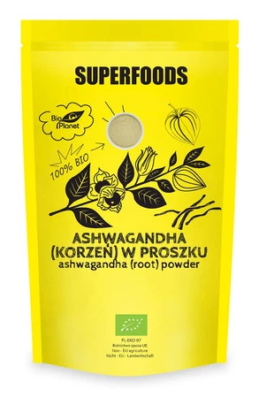 Bio Planet − Superfoods, ashwagandha w proszku − 150 g