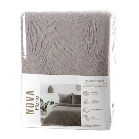 Komplet pościeli Flano, 220 x 200 cm, Beżowy