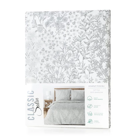 Komplet Pościeli Satynowej Spring 59 220 x 200 cm, Biały