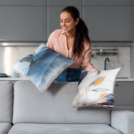 Poszewka Velvet 173 45 x 45 cm, Biały