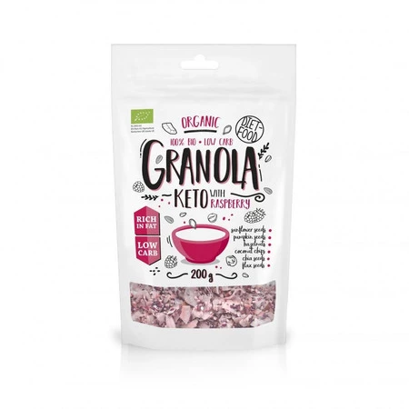 Diet Food − Keto granola z malinami BIO − 200 g