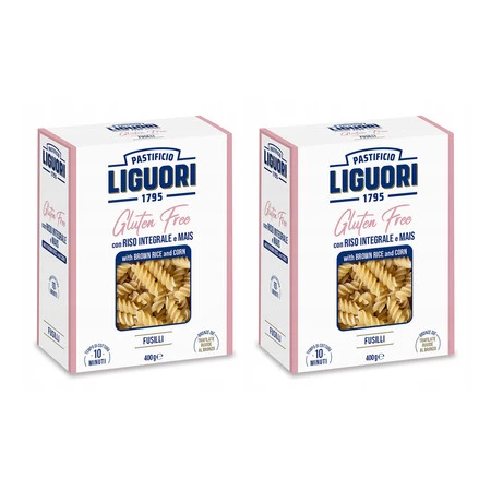 Zestaw 2x Makaron Liguori GLUTEN FREE Fusilli 400 g