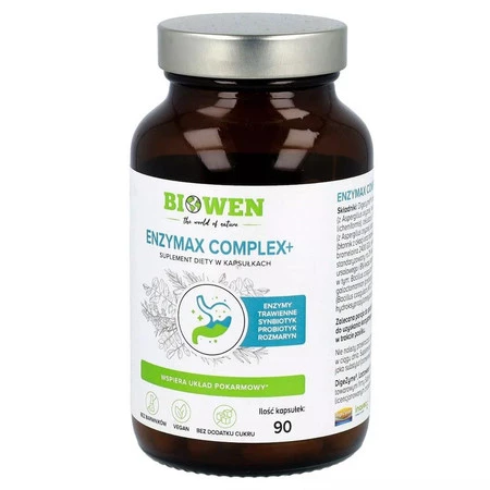 KAPSUŁKI NA WSPARCIE TRAWIENIA ENZYMAX COMPLEX+ 90 KAPSUŁEK - HEMPKING (BIOWEN)