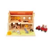 Janod Drewniana farma z otwieranym dachem i figurkami 2+