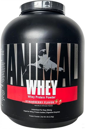 Universal Nutrition Animal Whey odżywka białkowa 2300 g smak truskawka