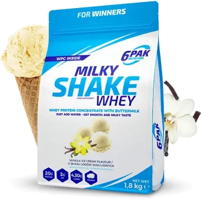 6PAK MILKY SHAKE WHEY odżywka białko WPC  700g smak lody waniliowe