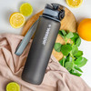 Wessper Butelka na wodę z tritanu motywacyjna z miarką ACTIVEMAX TRILINE z możliwością filtracji szara 1000 ml