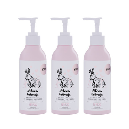 Zestaw: 3x Yope - Naturalny żel do higieny intymnej Aloes i Lukrecja 300ml