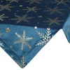 Welwetowa bieżnik świąteczna z ozdobnym nadrukiem szerokość rozm.: 85 x 85 cm, kolor: ciemnoniebieski