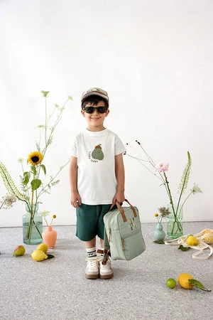 Lassig Plecak mini kwadratowy Little Gang Light khaki