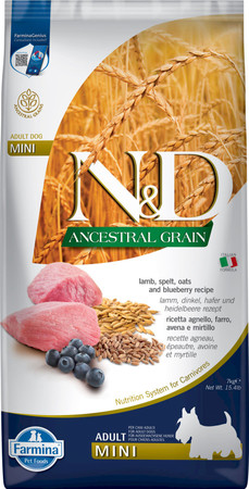 FARMINA ND DOG AG Lamb Blueberry Adult Mini 7kg