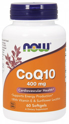 NOW Foods Koenzym Q10, CoQ10 with Lecithin & Vitamin E, 400mg - 60 kaps.