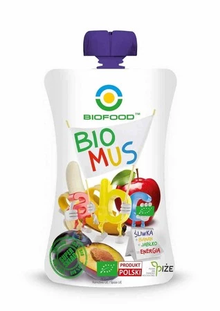 Biofood Mus Śliwkowo Bananowo Jabłkowy 90g
