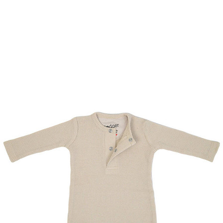 Lodger Pajacyk piżamka niemowlęca bawełniana beżowa Ciumbelle Ivory r. 68