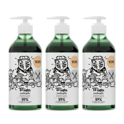 Zestaw: 3x Yope - Naturalny płyn do mycia naczyń Mięta 750ml