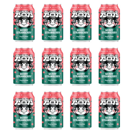 Zestaw 12x Popping Bubble Bob napój 330ml smak truskawka