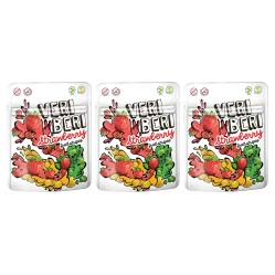 Zestaw 3x Veri Beri Bezglutenowe żelki truskawka 50 g